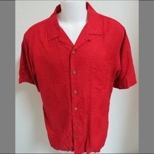 XL Hawaiian Havana Jack's Cafe Men Silk #61I Shirt